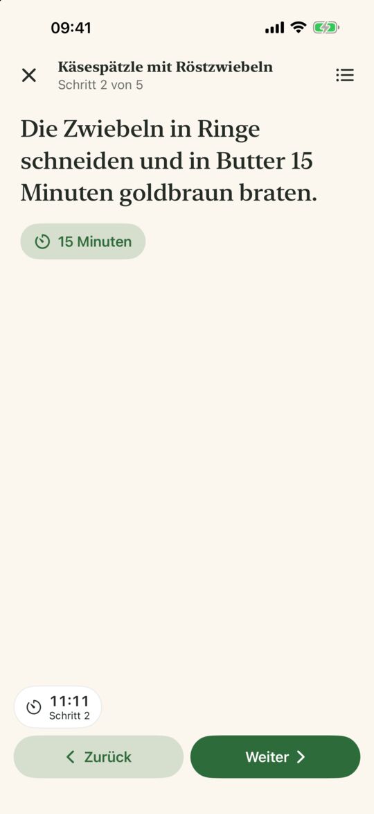 Schritt für Schritt kochen