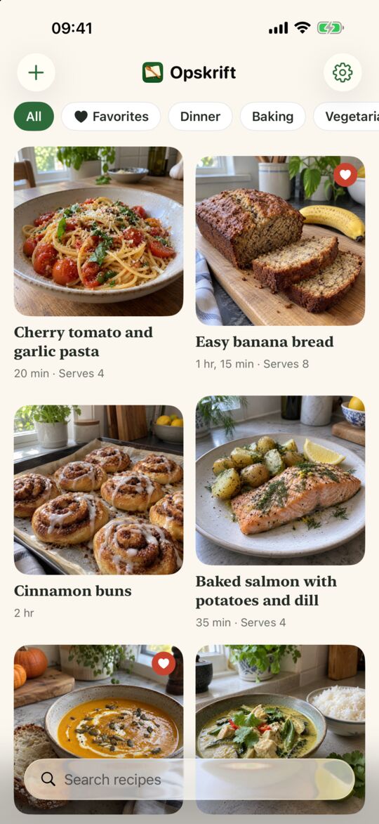 All your recipes in one place